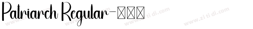 Patriarch Regular字体转换